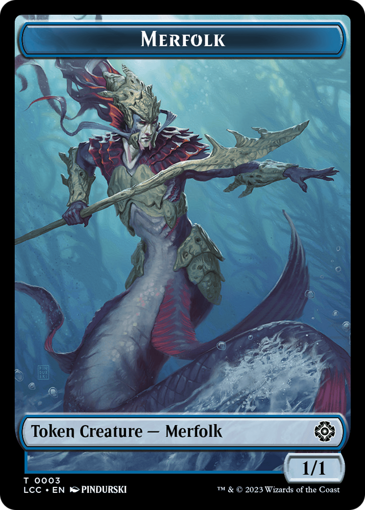 Boar // Merfolk (0003) Double-Sided Token [The Lost Caverns of Ixalan Commander Tokens] | Anubis Games and Hobby