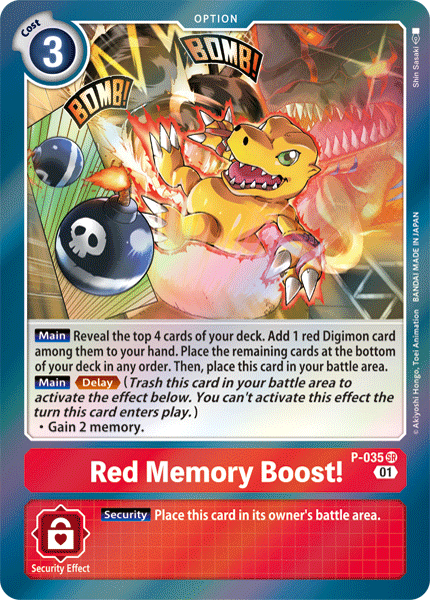 Red Memory Boost! [P-035] [Promotional Cards] | Anubis Games and Hobby