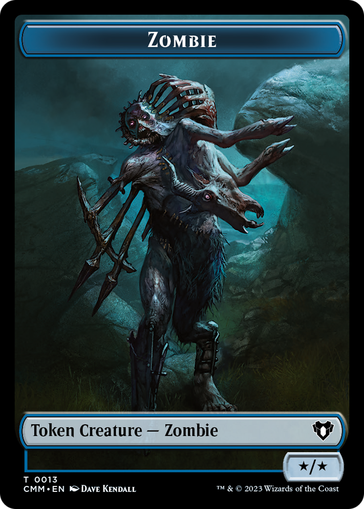 Spirit (0039) // Zombie (0013) Double-Sided Token [Commander Masters Tokens] | Anubis Games and Hobby