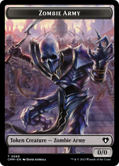 Human Warrior // Zombie Army Double-Sided Token [Commander Masters Tokens] | Anubis Games and Hobby