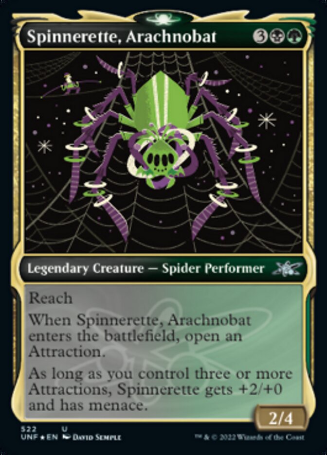 Spinnerette, Arachnobat (Showcase) (Galaxy Foil) [Unfinity] | Anubis Games and Hobby