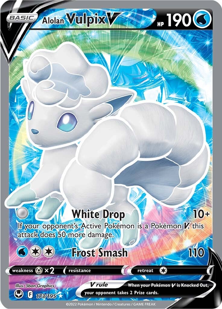 Alolan Vulpix V (173/195) [Sword & Shield: Silver Tempest] | Anubis Games and Hobby