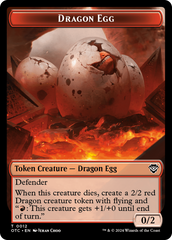 Dragon Egg // Dragon Double-Sided Token [Outlaws of Thunder Junction Commander Tokens] | Anubis Games and Hobby