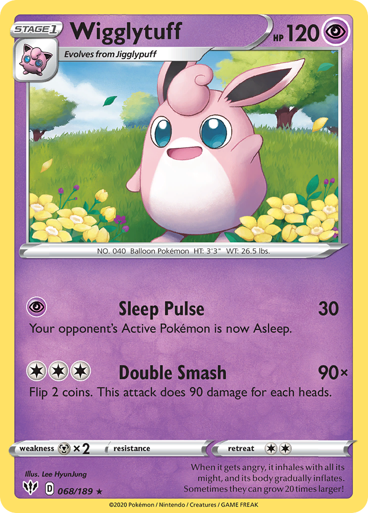 Wigglytuff (068/189) [Sword & Shield: Darkness Ablaze] | Anubis Games and Hobby