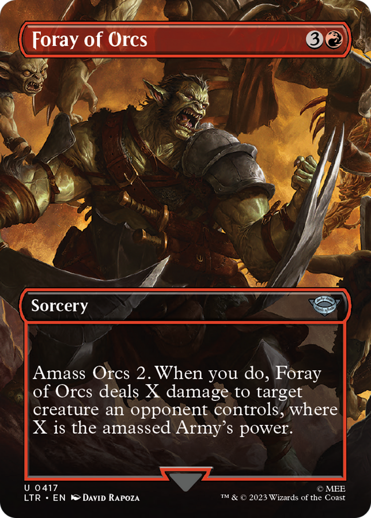 Foray of Orcs (Borderless Alternate Art) [The Lord of the Rings: Tales of Middle-Earth] | Anubis Games and Hobby