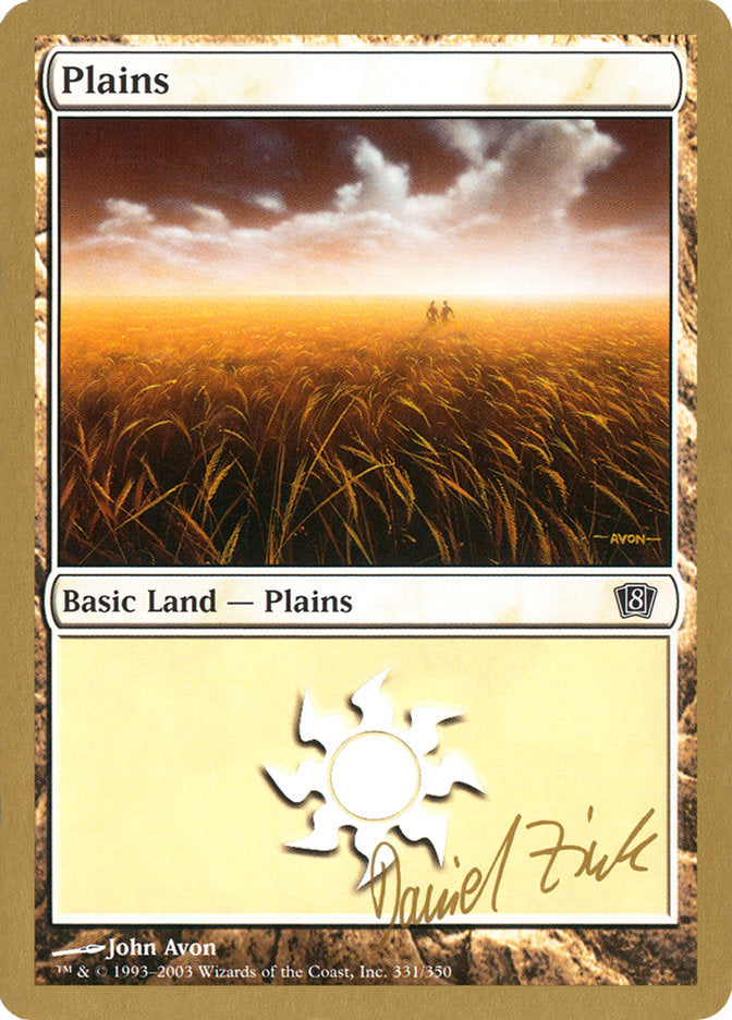 Plains (dz331) (Daniel Zink) [World Championship Decks 2003] | Anubis Games and Hobby