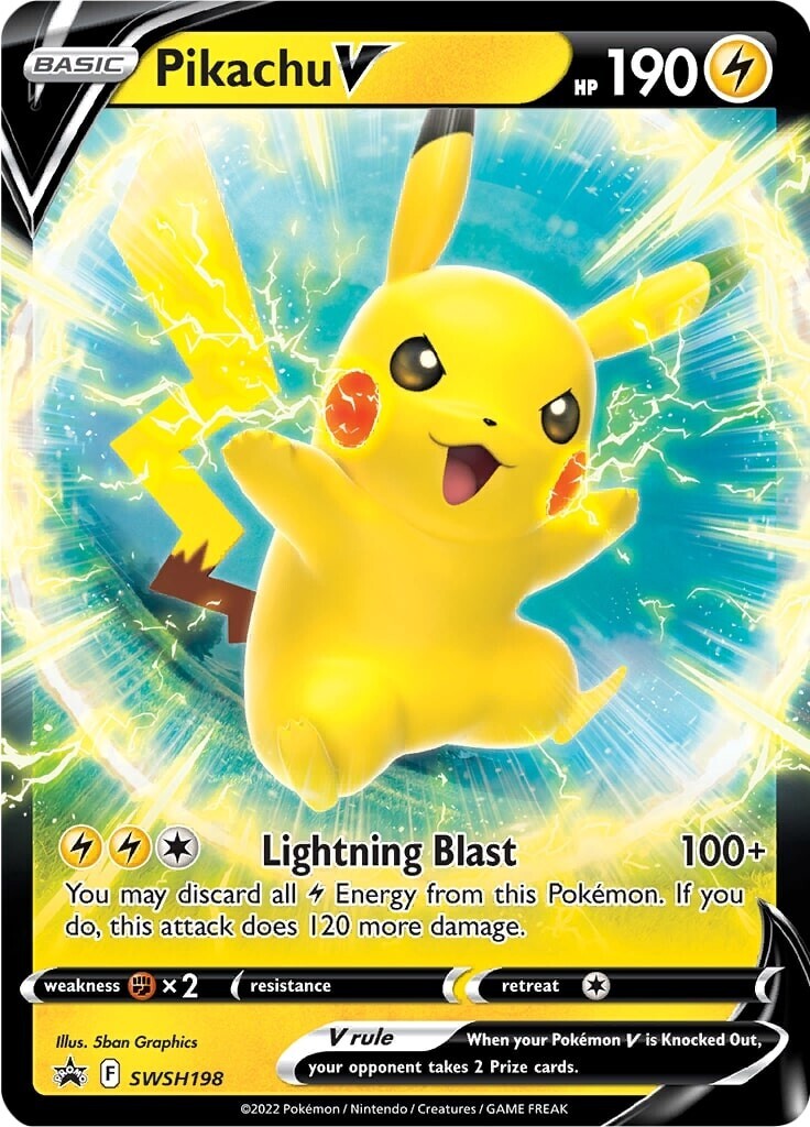 Pikachu V (SWSH198) (Jumbo Card) [Sword & Shield: Black Star Promos] | Anubis Games and Hobby