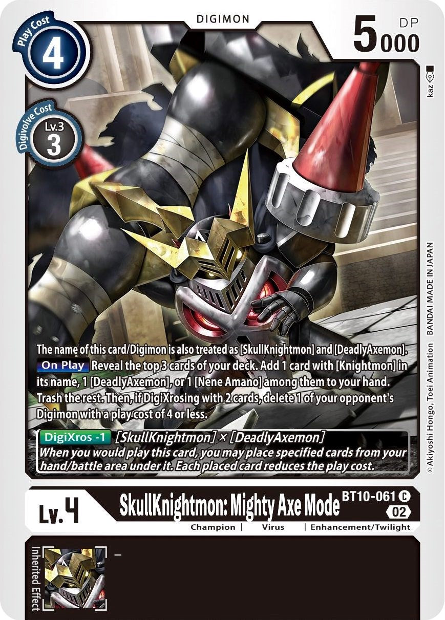 SkullKnightmon: Mighty Axe Mode [BT10-061] [Xros Encounter] | Anubis Games and Hobby