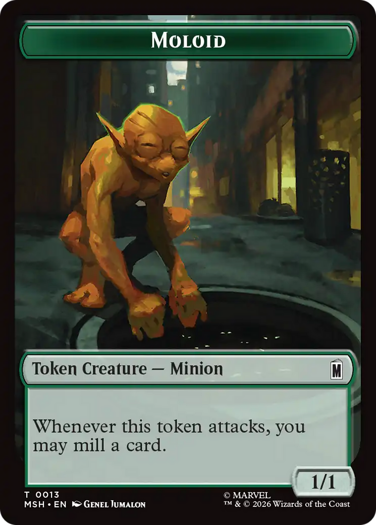Wall // Moloid Double-Sided Token [Marvel Super Heroes Tokens] | Anubis Games and Hobby