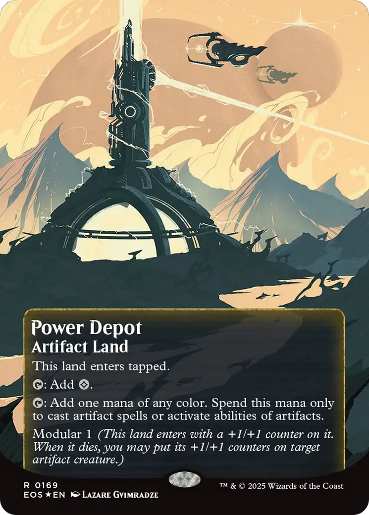 Power Depot (0169) (Borderless) (Galaxy Foil) [Edge of Eternities: Stellar Sights] | Anubis Games and Hobby