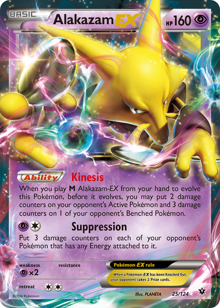 Alakazam EX (25/124) [XY: Fates Collide] | Anubis Games and Hobby