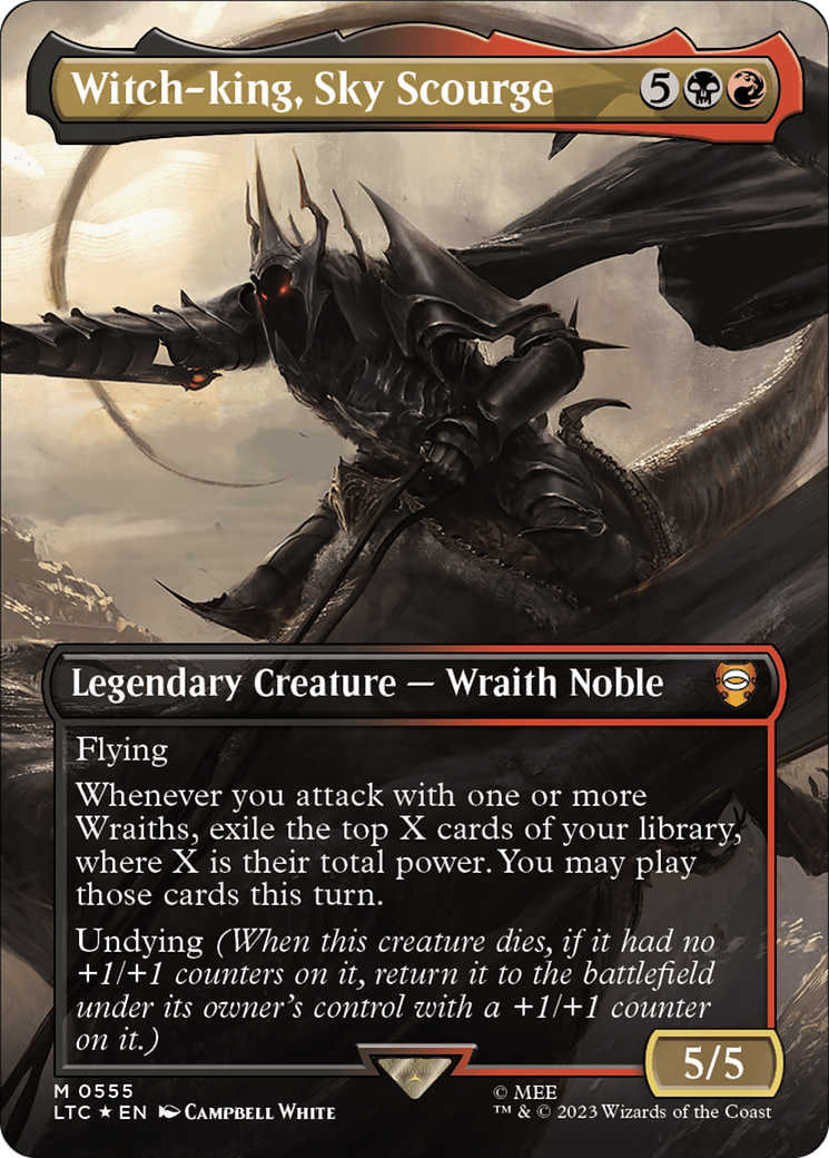 Witch-king, Sky Scourge (Borderless) (Surge Foil) [The Lord of the Rings: Tales of Middle-Earth Commander] | Anubis Games and Hobby