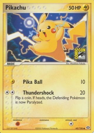 Pikachu (60/106) (2005 San Diego Comic Con) [Miscellaneous Cards] | Anubis Games and Hobby