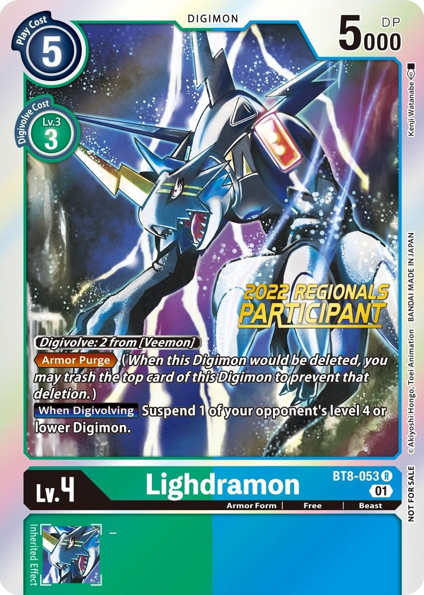 Lighdramon [BT8-053] (2022 Championship Offline Regional) (Online Participant) [New Awakening Promos] | Anubis Games and Hobby