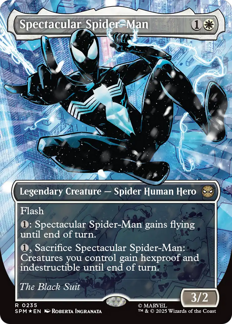 Spectacular Spider-Man (0235) (Borderless) (Textured Foil) [Marvel's Spider-Man] | Anubis Games and Hobby