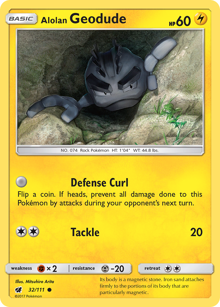 Alolan Geodude (32/111) [Sun & Moon: Crimson Invasion] | Anubis Games and Hobby