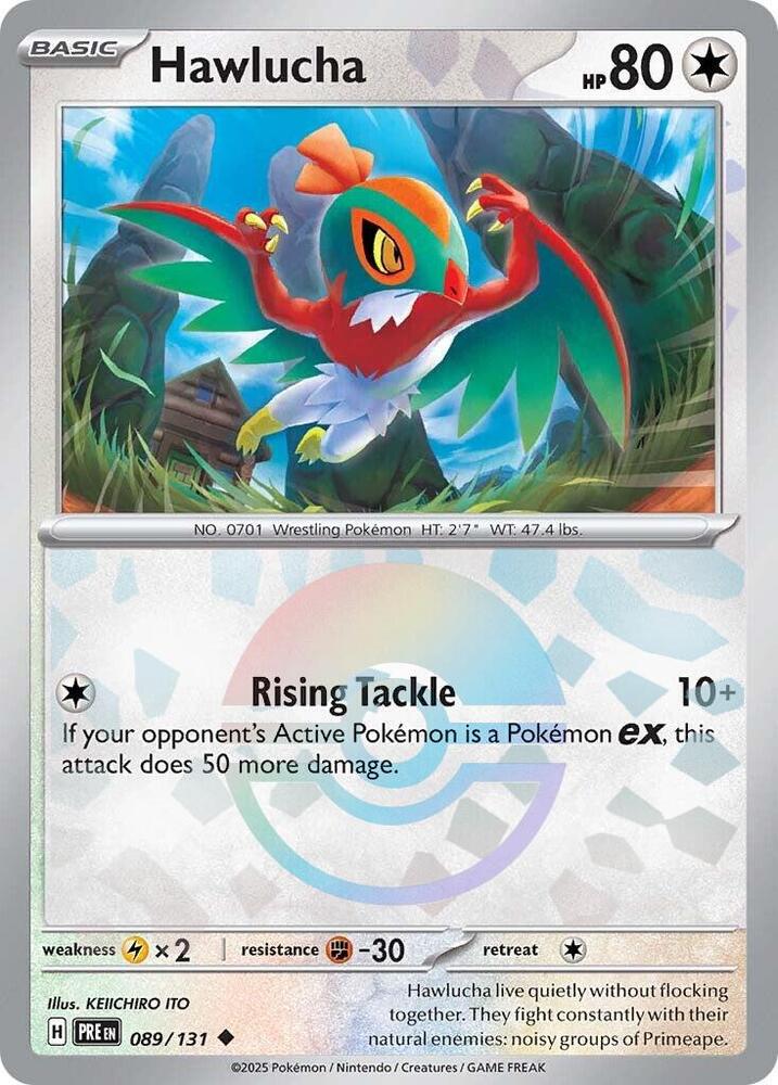Hawlucha (089/131) (Poke Ball Pattern) [Scarlet & Violet: Prismatic Evolutions] | Anubis Games and Hobby