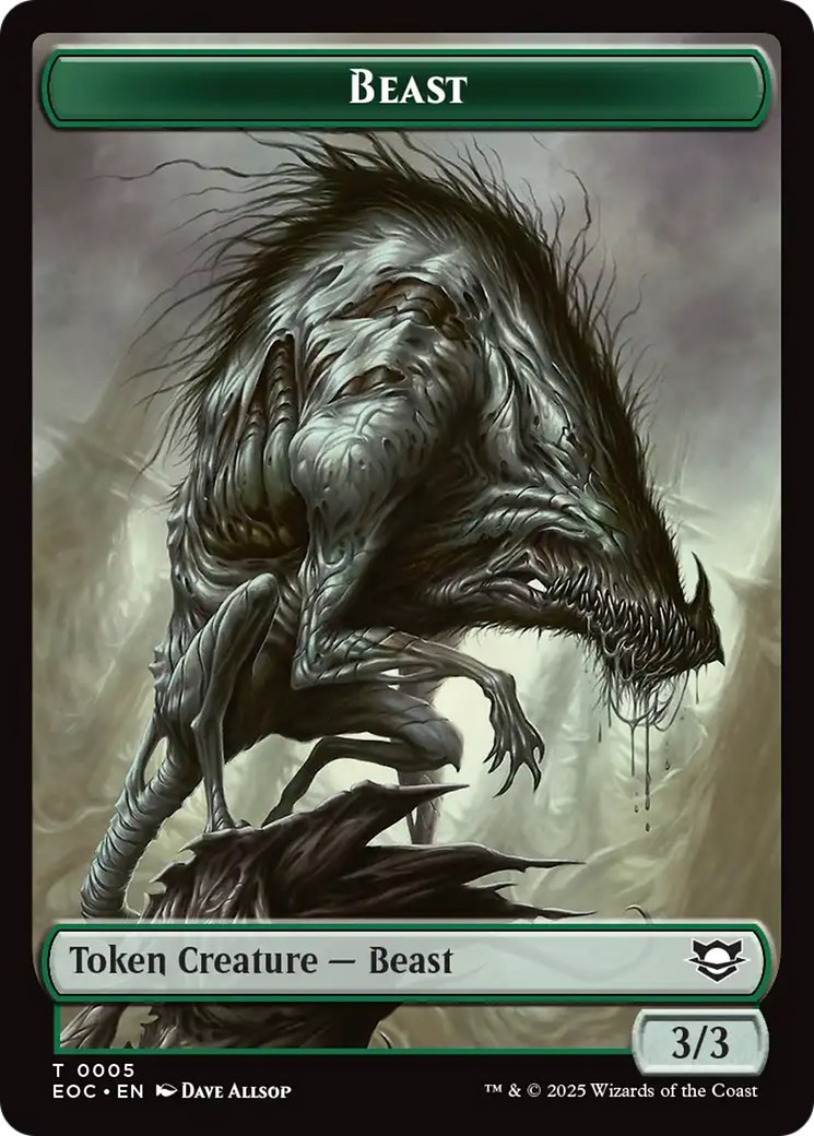 Insect // Beast (0005) Double-Sided Token [Edge of Eternities Commander Tokens] | Anubis Games and Hobby
