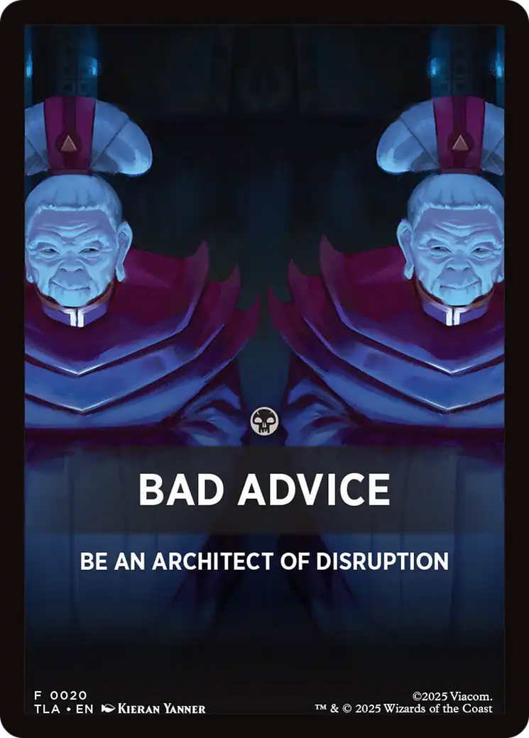 Bad Advice Theme Card [Avatar: The Last Airbender Tokens] | Anubis Games and Hobby