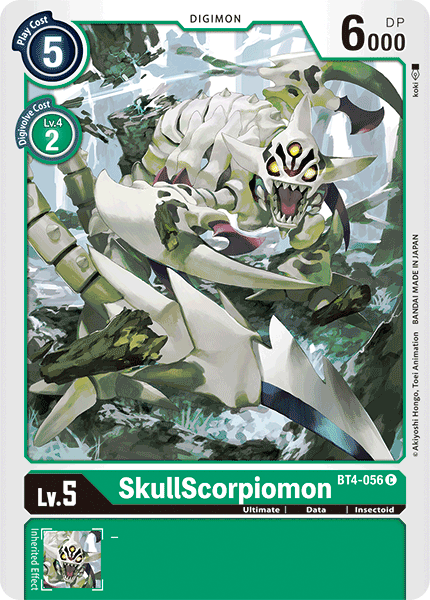 SkullScorpiomon [BT4-056] [Great Legend] | Anubis Games and Hobby