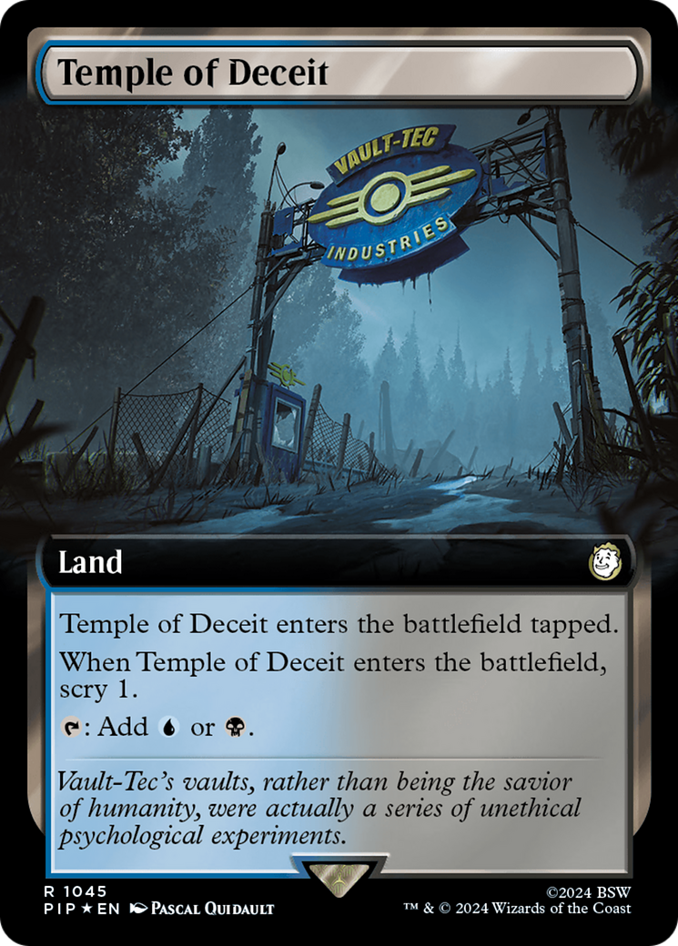 Temple of Deceit (Extended Art) (Surge Foil) [Fallout] | Anubis Games and Hobby