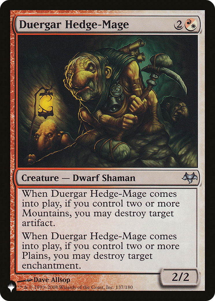 Duergar Hedge-Mage [The List Reprints] | Anubis Games and Hobby