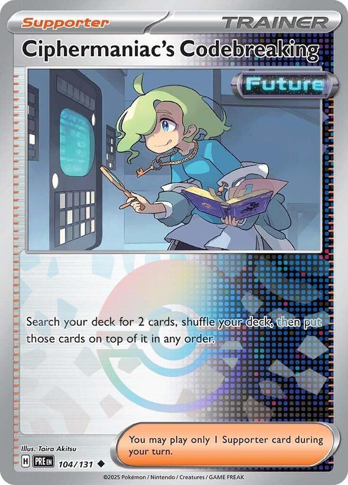 Ciphermaniac's Codebreaking (104/131) (Poke Ball Pattern) [Scarlet & Violet: Prismatic Evolutions] | Anubis Games and Hobby