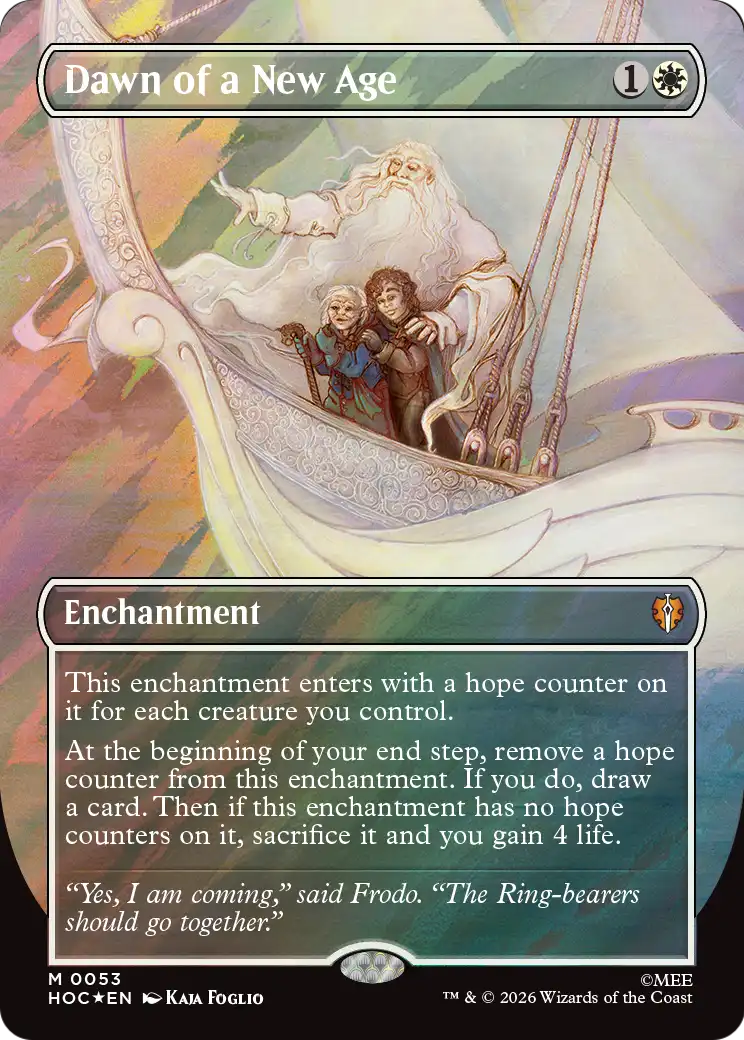 Dawn of a New Age (Borderless) (Surge Foil) [The Hobbit: Eternal-Legal] | Anubis Games and Hobby