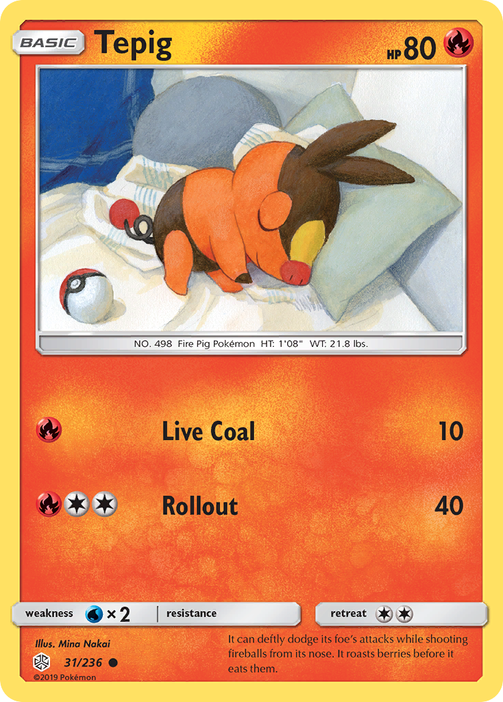 Tepig (31/236) [Sun & Moon: Cosmic Eclipse] | Anubis Games and Hobby