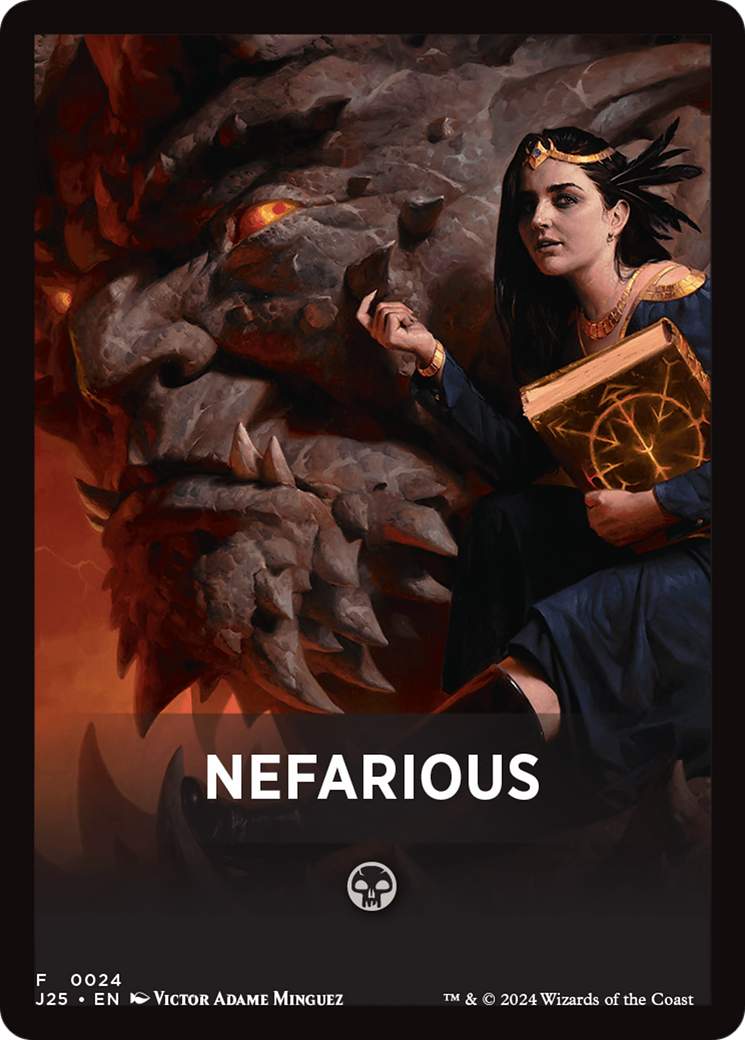 Nefarious Theme Card [Foundations Jumpstart Front Cards] | Anubis Games and Hobby