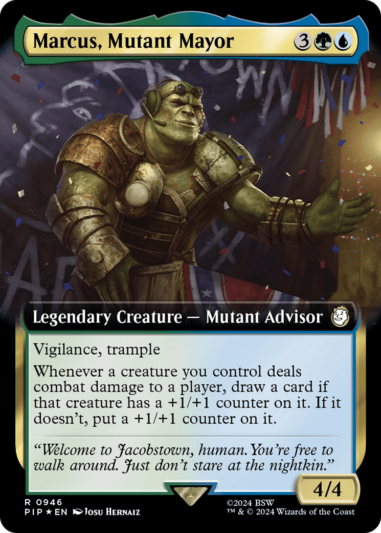 Marcus, Mutant Mayor (Extended Art) (Surge Foil) [Fallout] | Anubis Games and Hobby