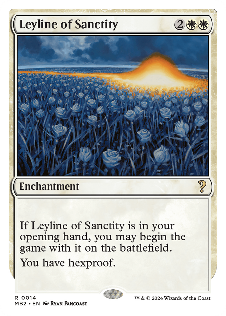 Leyline of Sanctity (White Border) [Mystery Booster 2] | Anubis Games and Hobby