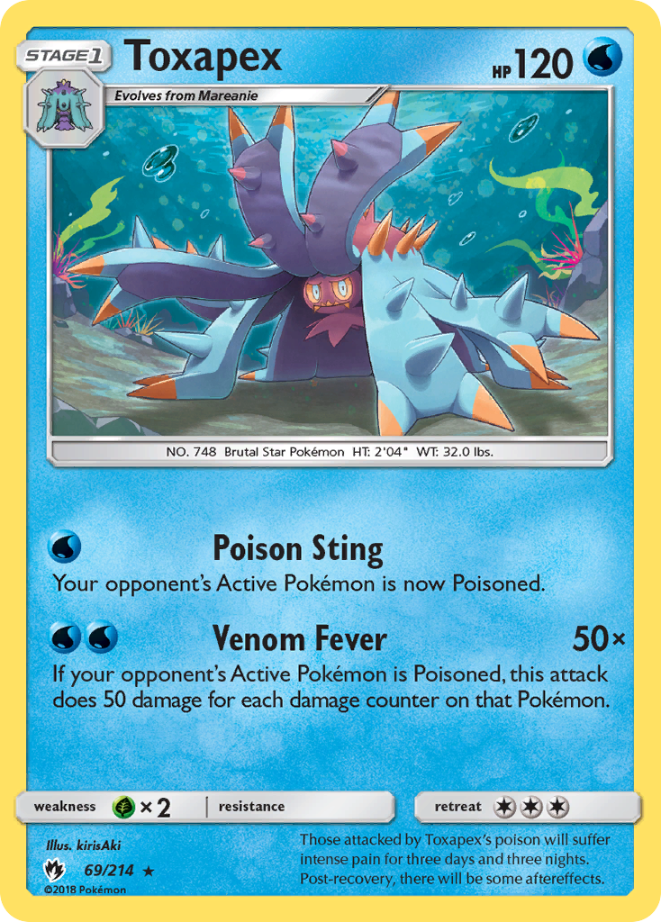 Toxapex (69/214) [Sun & Moon: Lost Thunder] | Anubis Games and Hobby