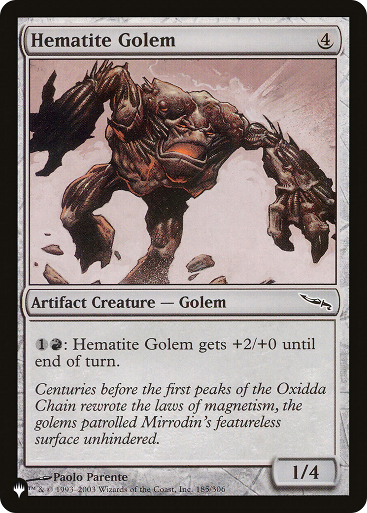 Hematite Golem [The List Reprints] | Anubis Games and Hobby