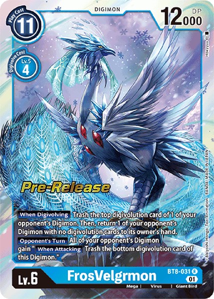 FrosVelgrmon [BT8-031] [New Awakening Pre-Release Cards] | Anubis Games and Hobby