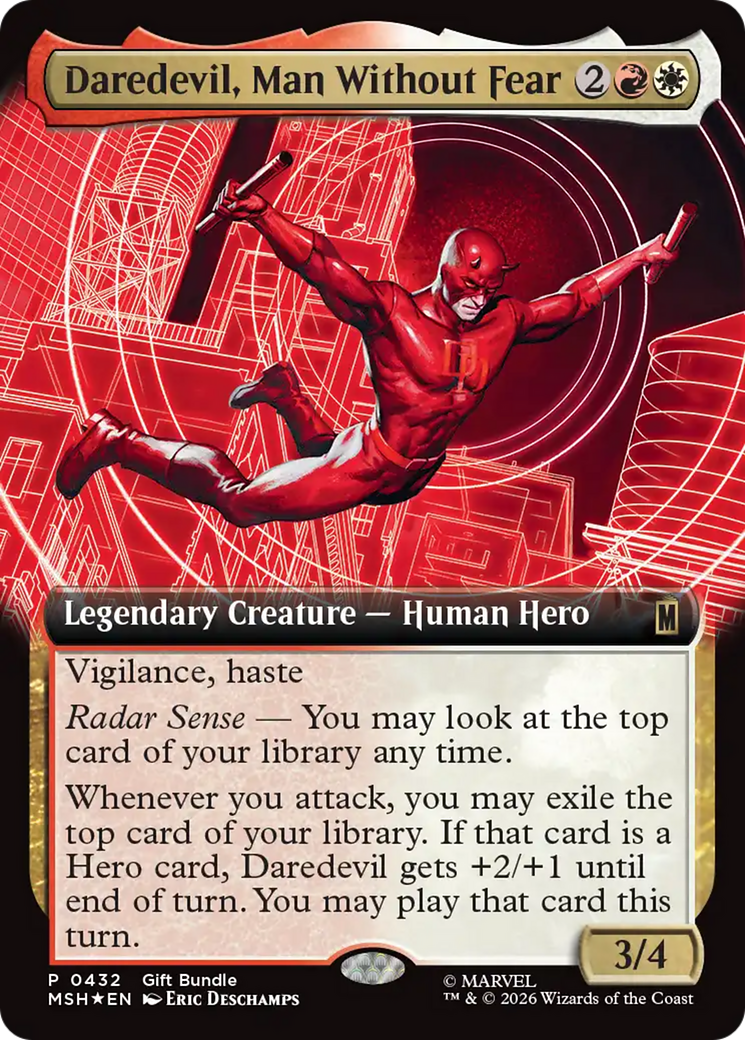 Daredevil, Man Without Fear (Extended Art) [Marvel Super Heroes Promos] | Anubis Games and Hobby