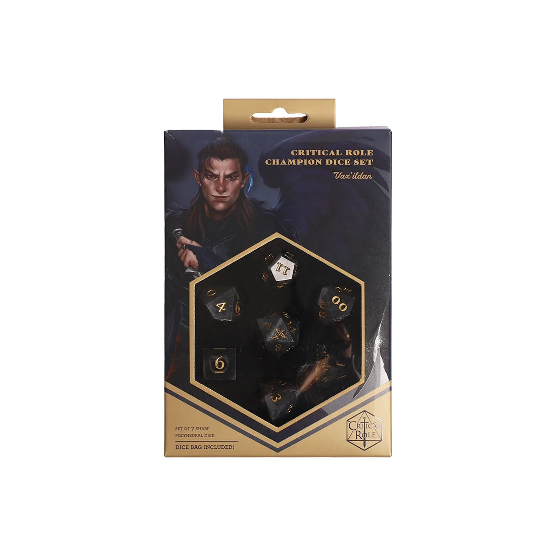 Vox Machina Champion Dice Set - Vax'ildan | Anubis Games and Hobby