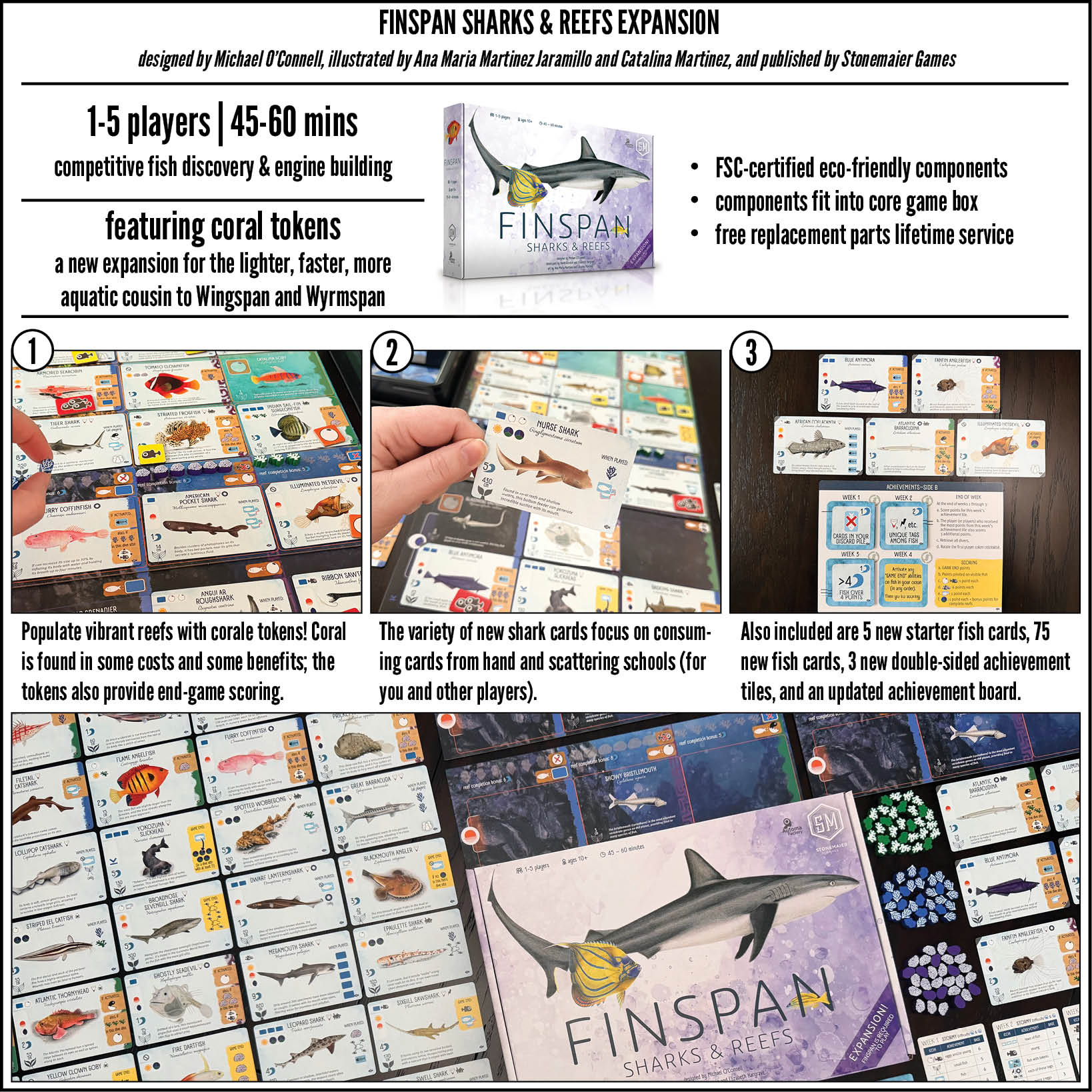 Finspan Sharks & Reefs Expansion | Anubis Games and Hobby