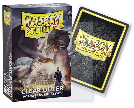 Dragon Shield 100 Outer Sleeves Clear - Standard Size | Anubis Games and Hobby