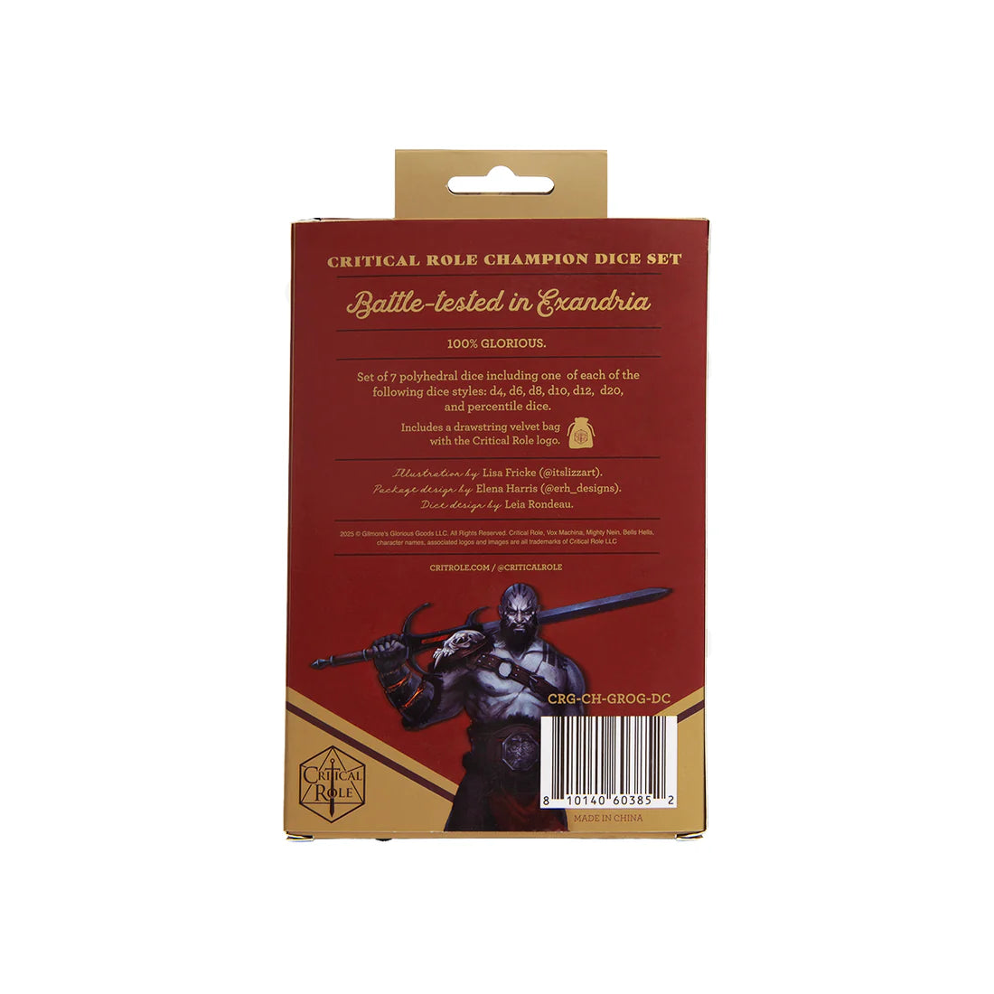 Champion Dice Set - Grog Stongjaw | Anubis Games and Hobby