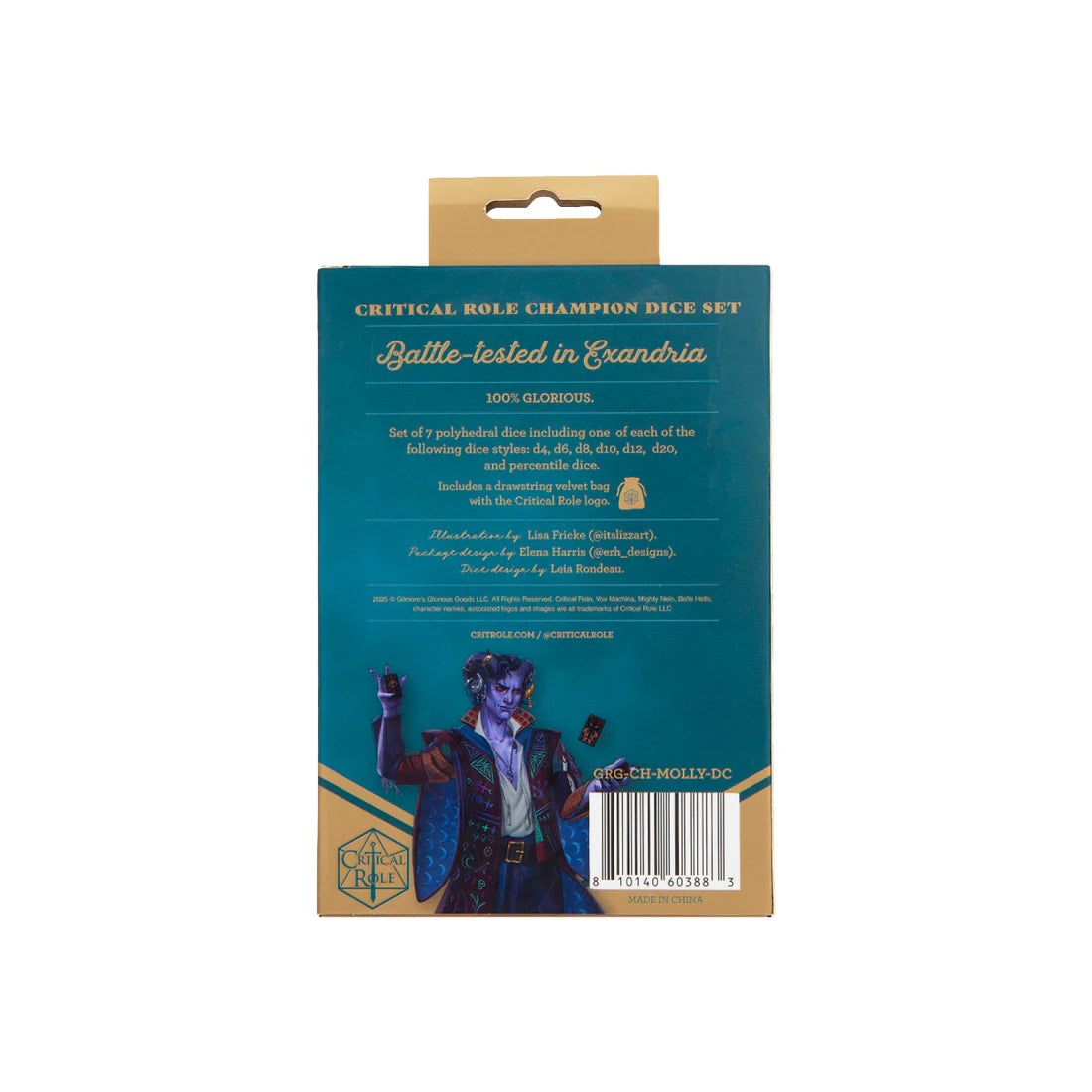Champion Dice Set - Mollymauk Tealeaf | Anubis Games and Hobby
