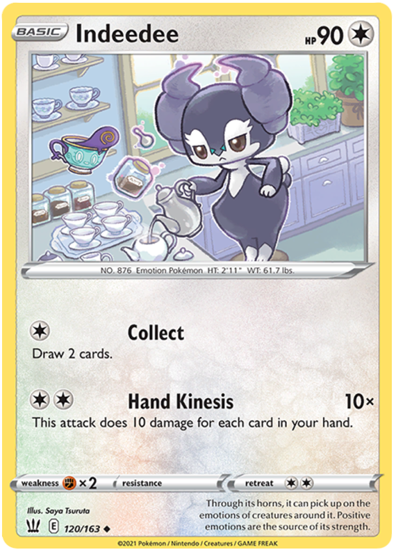 Indeedee (120/163) [Sword & Shield: Battle Styles] | Anubis Games and Hobby