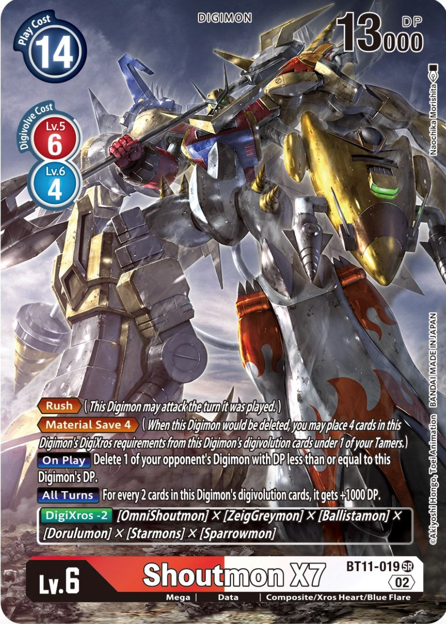 Shoutmon X7 [BT11-019] (Alternate Art) [Dimensional Phase] | Anubis Games and Hobby