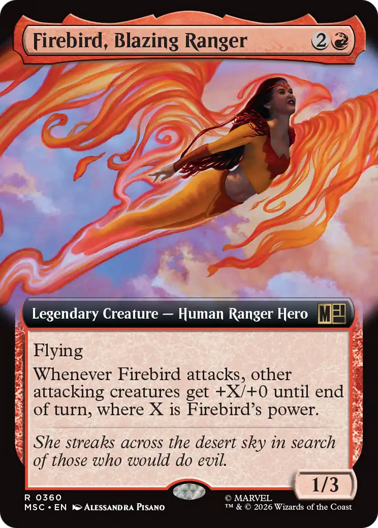 Firebird, Blazing Ranger (Extended Art) [Marvel Super Heroes Commander] | Anubis Games and Hobby