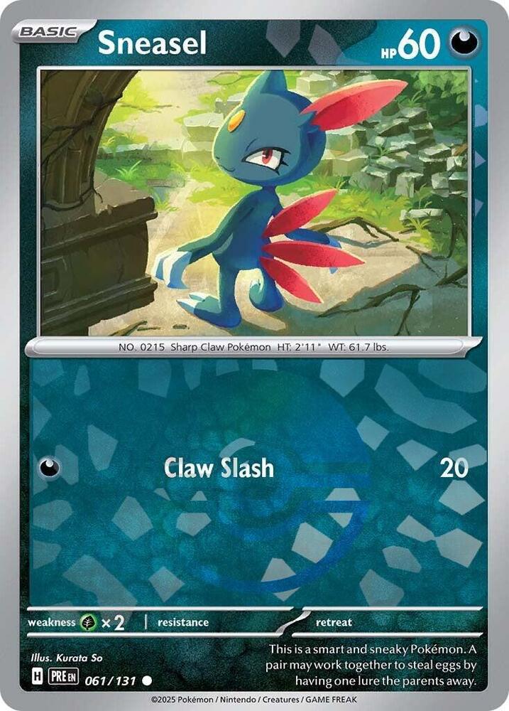 Sneasel (061/131) (Poke Ball Pattern) [Scarlet & Violet: Prismatic Evolutions] | Anubis Games and Hobby