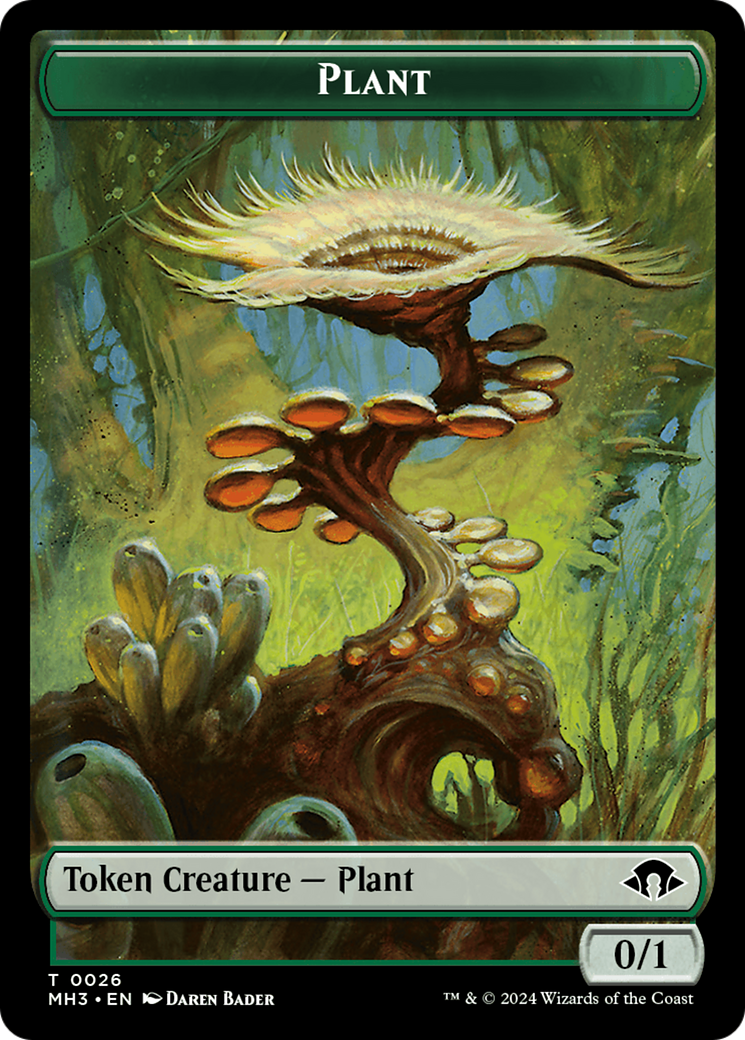 Zombie // Plant Double-Sided Token [Modern Horizons 3 Tokens] | Anubis Games and Hobby