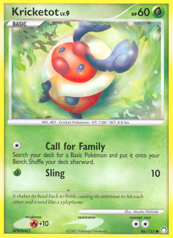 Kricketot (86/123) [Diamond & Pearl: Mysterious Treasures] | Anubis Games and Hobby