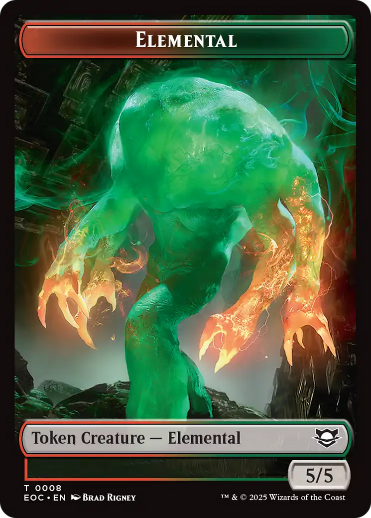 Insect // Elemental (0008) Double-Sided Token [Edge of Eternities Commander Tokens] | Anubis Games and Hobby