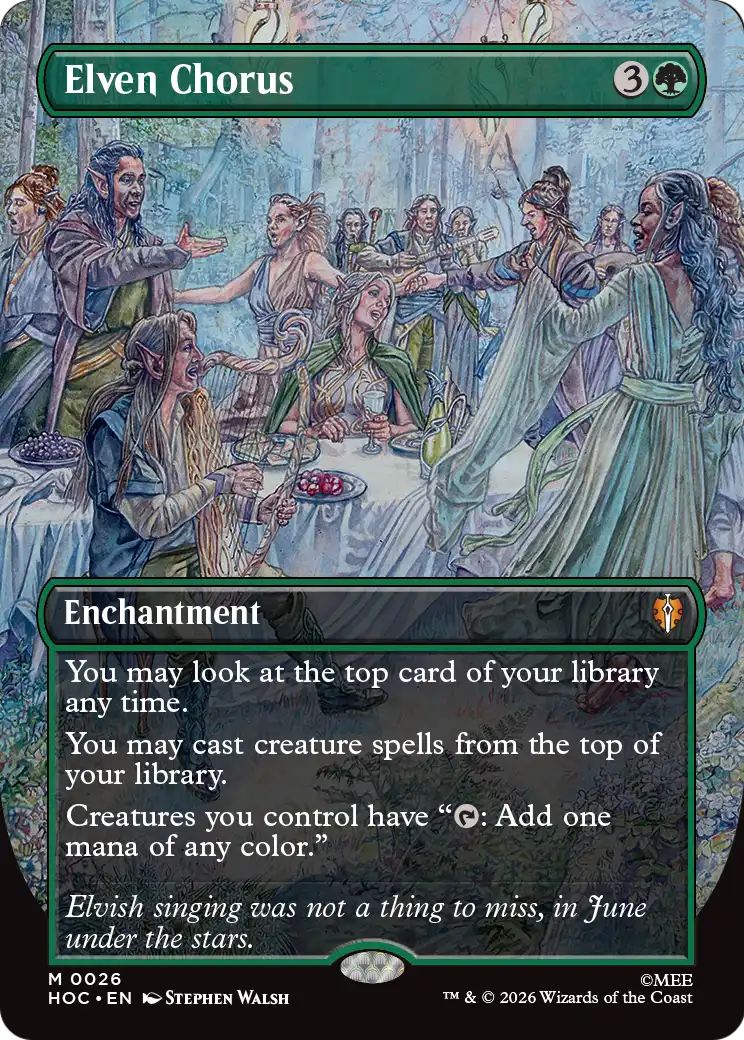 Elven Chorus (Borderless) [The Hobbit: Eternal-Legal] | Anubis Games and Hobby
