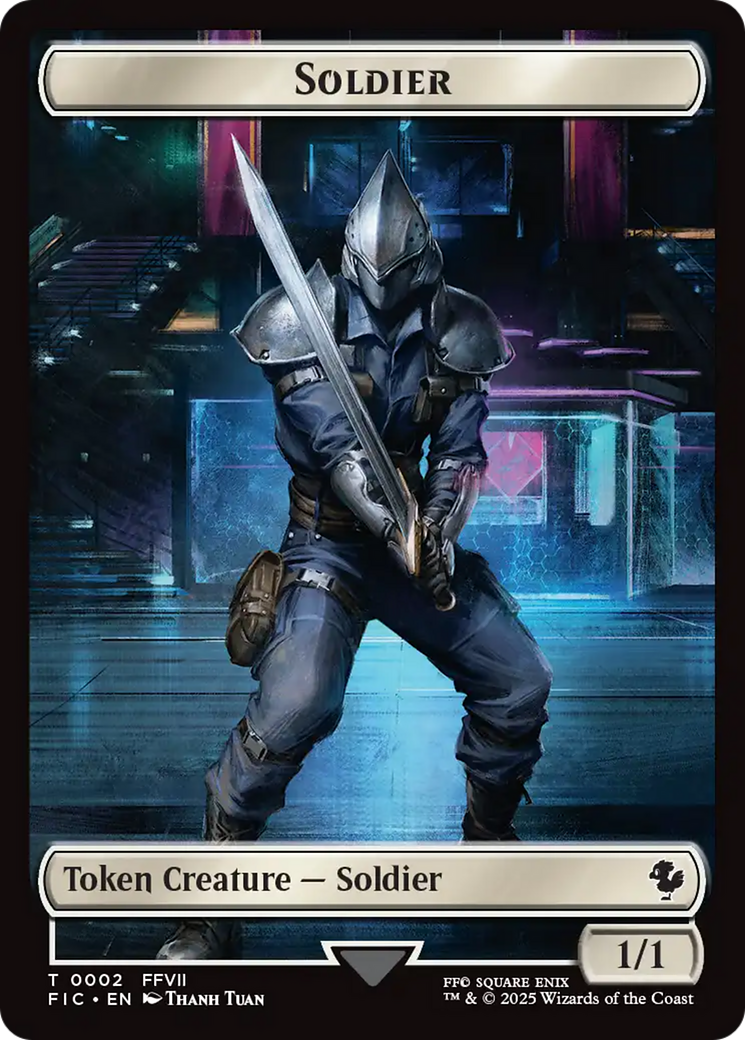 Soldier // Rebel Double-Sided Token [FINAL FANTASY Commander Tokens] | Anubis Games and Hobby